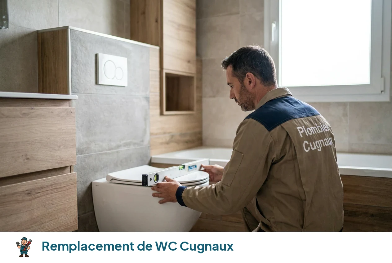 Remplacement de WC à Cugnaux