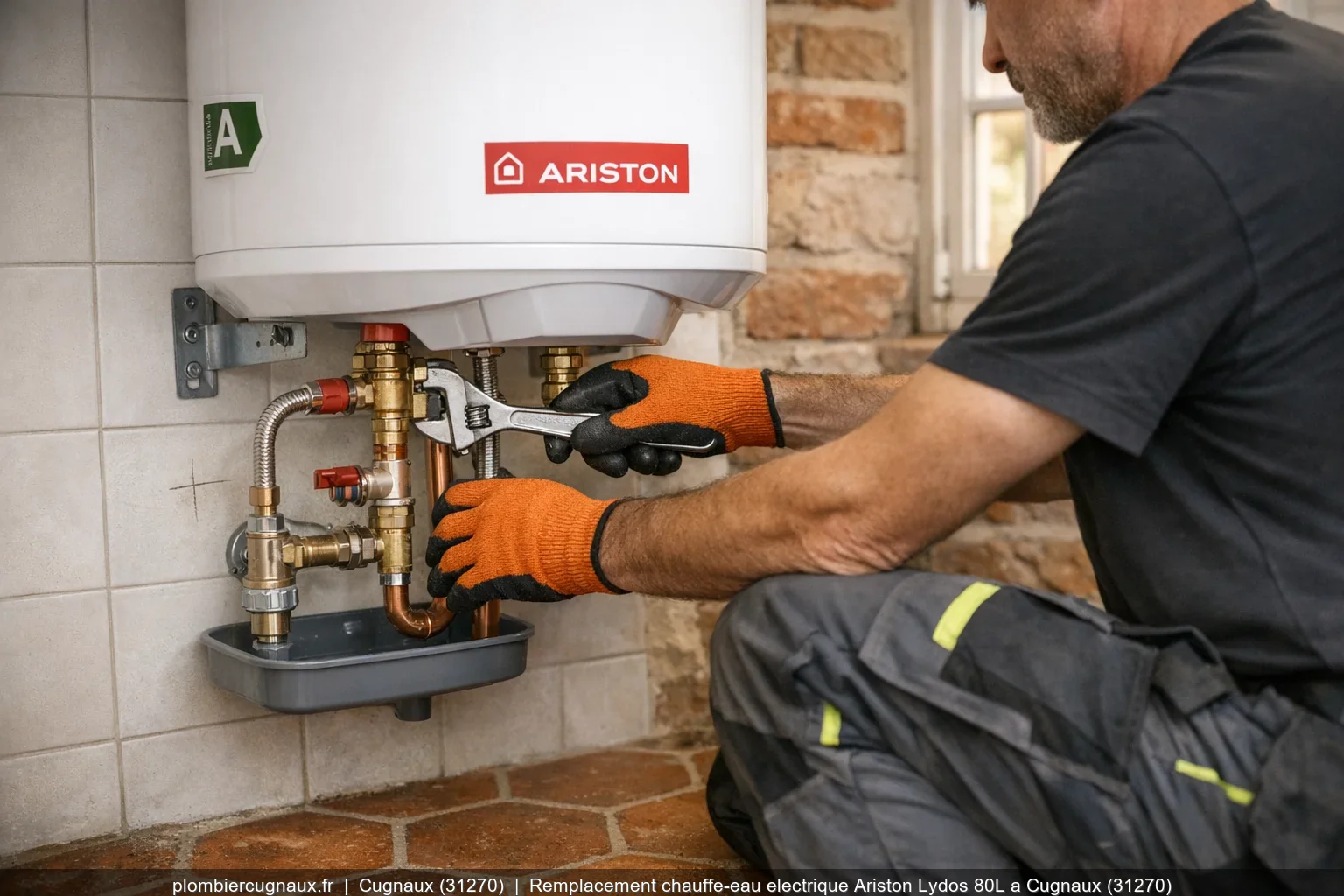 Remplacement chauffe-eau electrique Ariston Lydos 80L a Cugnaux (31270)