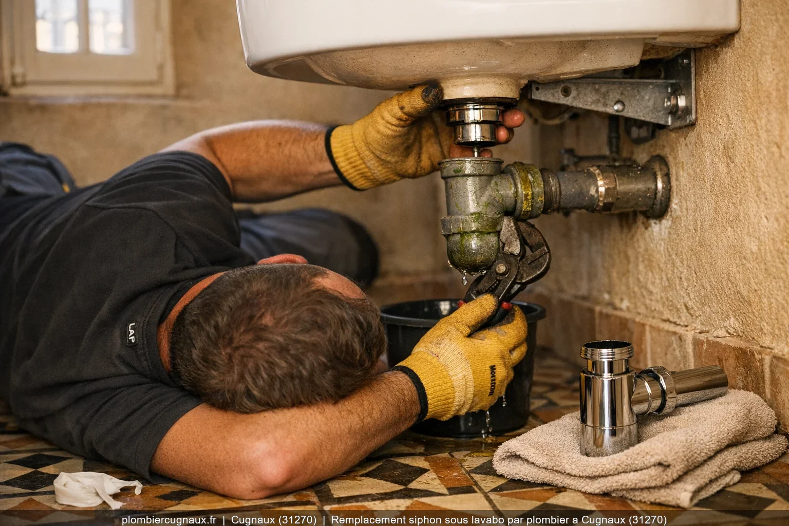 Remplacement de siphon a Cugnaux